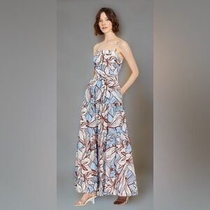 Nicholas KERALA DRESS - MOCHA ETCHED FLORAL